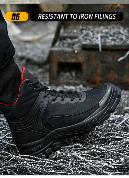 New 2026 Fashion Men Work Safety Boots Anti-smashing Industrial Work Shoes Sneakers Anti-sand Boot Outdoor Ankle Male Footwear