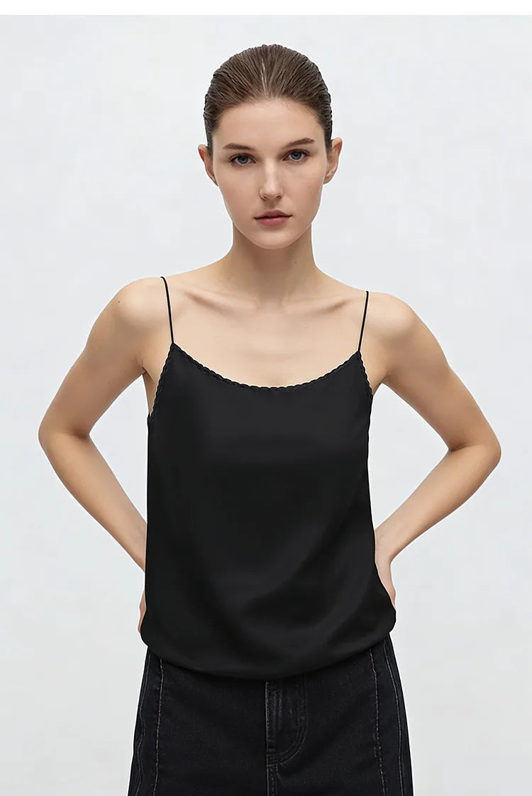 Women's Camisole Top 2026 Summer U-Neck Sleeveless Luxury High-quality Satin Vest For Women Strap Layer Tank Tops 12622085