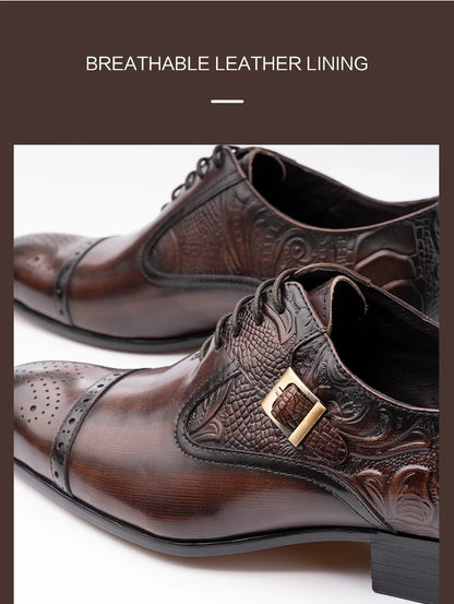 Luxury Business High-end Leather Shoes Men Oxford Shoes Elegant Formal Genuine Leather Dress Shoes European Style Men Shoes