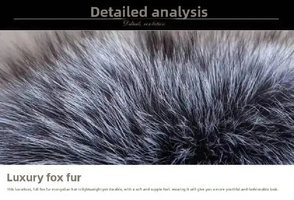 Real Fox Fur Hat For Women Winter Ear Protection Genuine Fur Hat Russian Natural Fur Bomber Hat Outdoor Thicken Warm Fur Caps