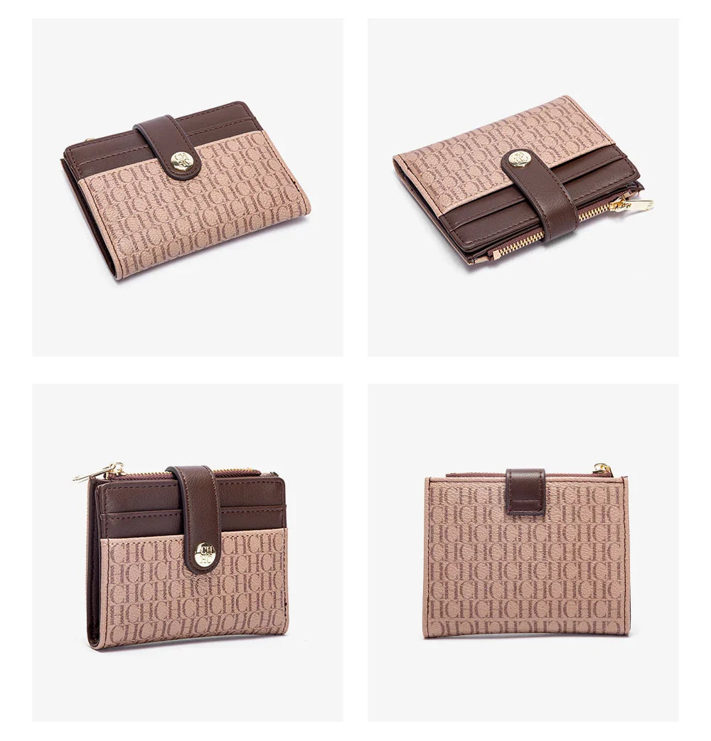 Women's Wallet Simple Wine Red Zero Wallet Credit Card Bag