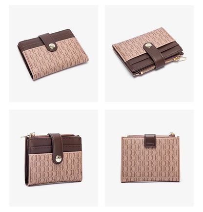 Women's Wallet Simple Wine Red Zero Wallet Credit Card Bag