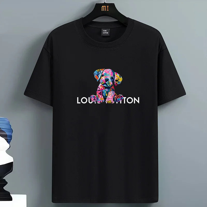 Luxury PrintT-shirts for Men High Quality 100% Cotton O-neck Short Sleeved Summer Daily Casual Sports Cool Tees City Vibe Tops