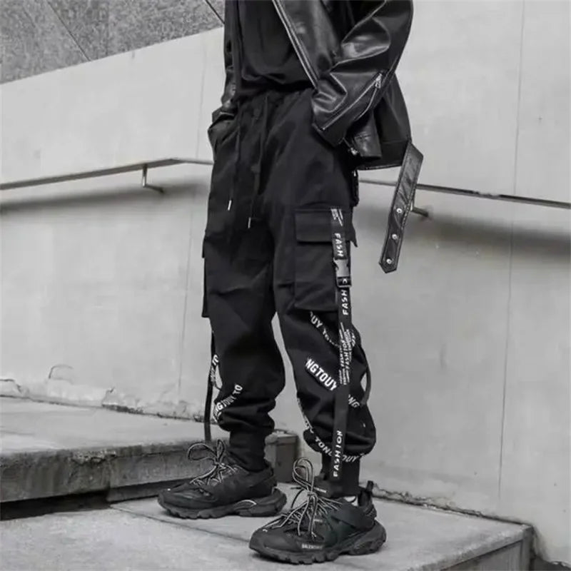 Mens Techwear Sweatpants Y2K Streetwear Jogging Pants Men Hip Hop Street Dance Casual Trousers Vintage Cargo Pant Pantalon Homme