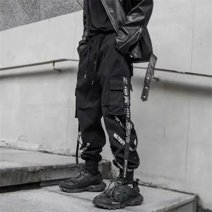 Mens Techwear Sweatpants Y2K Streetwear Jogging Pants Men Hip Hop Street Dance Casual Trousers Vintage Cargo Pant Pantalon Homme