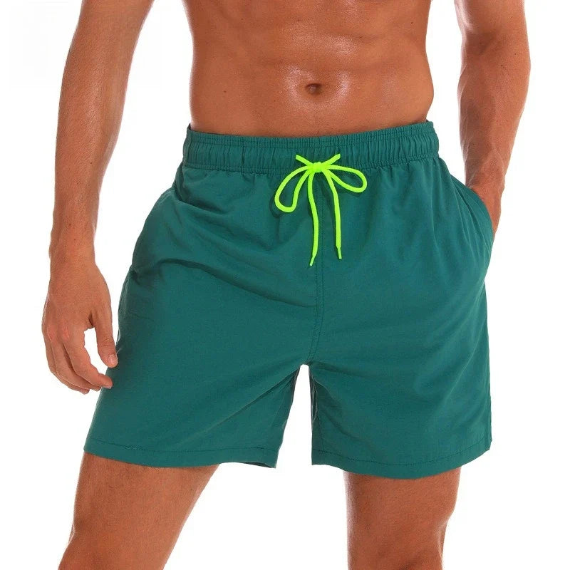 Men's Quick Dry Beach Shorts Summer Breathable Water-Resistant Effect Sports Casual Shorts Male Swimming Surfing Shorts New