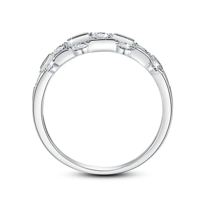 Trending Wedding Band Moissanite Ring With Certificate Genuine Silver 925 Enagement Jewel Gift For Women Positive Stones