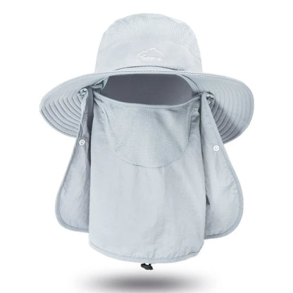 Fisherman's hat, male sun hat, summer outdoor quick drying sun hat, fishing breathable sun hat, female face mask hat