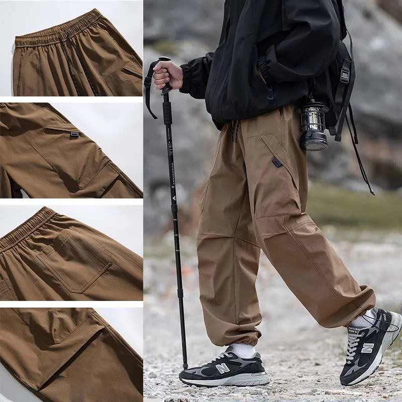 Men's Climbing Trousers Windproof Rainproof Cycling Pants  Hiking Trip Cargo Pants Outdoor Camping Running Sport Men Trouses