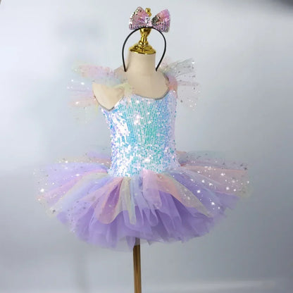 Summer Ballet Dance Dress Girl Stage Tutu Girls Dresses Costume Baby Clothing Robe Fille Kids Outfit Vestidos Children's Day