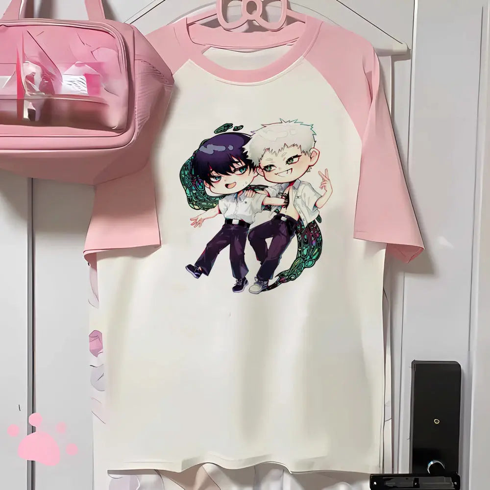 the Summer Hikaru Died top tees women aesthetic women 2000s Breathable top tees Pop Culture 2000s Grunge Psychedelic graphic