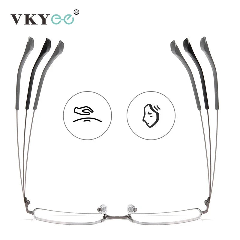 Simple New Retro Ultra-light Titanium Eyeglass Frames Men's Anti-blue Light Glasses Can Be Customized Prescription 18012