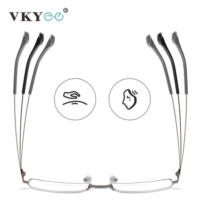 Simple New Retro Ultra-light Titanium Eyeglass Frames Men's Anti-blue Light Glasses Can Be Customized Prescription 18012