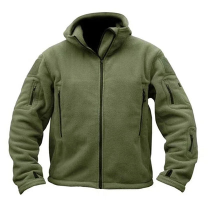 Men Polar Fleece Tactical Winter Autumn Hiking Fishing Camping Trekking Thermal Jackets Outdoor Sports Hood Caro Coat Softshell