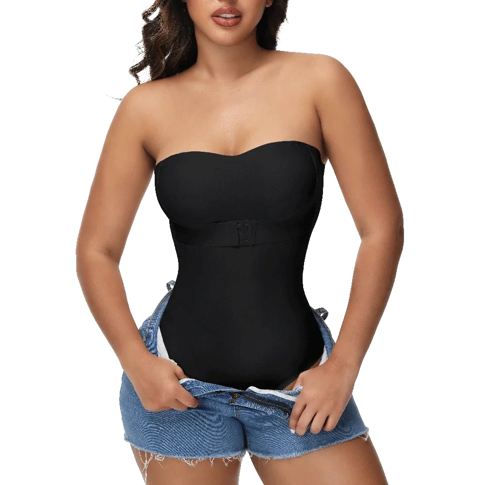 Strapless Thong Bodysuits 4XL Women Belly Control Full Body Shaper Push Up Breast Underwear Plus Size Women's Clothing