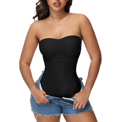 Strapless Thong Bodysuits 4XL Women Belly Control Full Body Shaper Push Up Breast Underwear Plus Size Women's Clothing