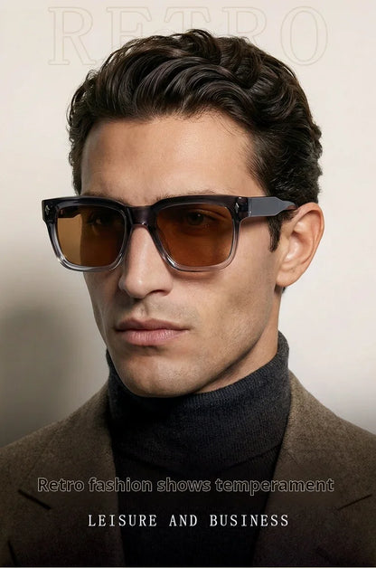 New Retro Square Polarized Men and Women Sunglasses Fashion Trend Big Size Driving Travel UV Protective Glasses