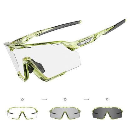 Photochromic Cycling Glasses Silver Lens Sunglasses Multi Color Men Women Bike Outdoor Eyewear Riding Driving Running