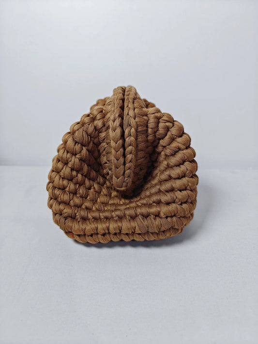 Yingzi Small Crochet Cluth Bag with Handle Handmade Evening Bag Makeup Bag