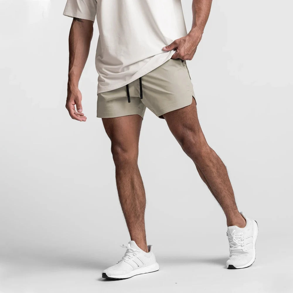 Mens Workout Fitness Shorts Summer Thin Breathable Jogger Shorts Gym Bodybuilding Quick Dry Leisure Running Shorts Soft Touch