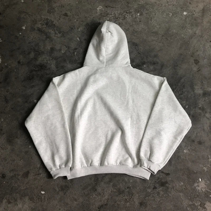 Fashion 1:1 KANYE WEST Streetwear Sweatshirt DONDA Printed Velvet Casual Loose Oversized Tops Hoodies Men