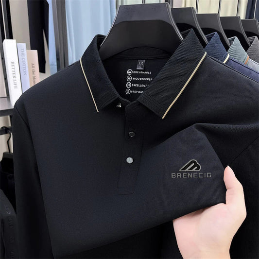 Men's long sleeved T-shirt shirt collar polo shirt 2025 spring autumn new casual wear horse logo