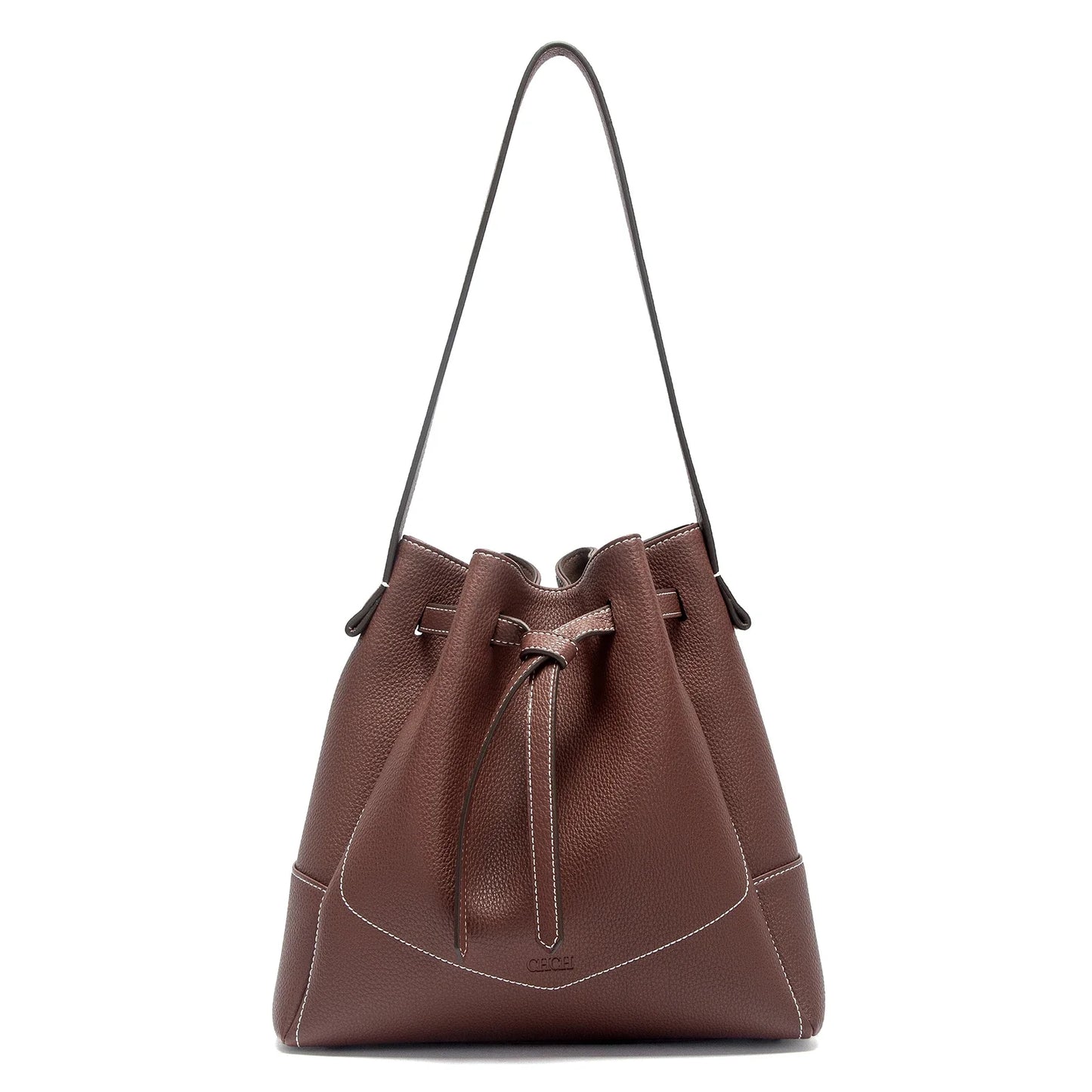 Women's Drawstring Bag Spring Simple Black Casual Women's Bag Mommy Shopping Bag