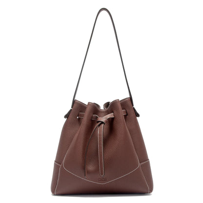 Women's Drawstring Bag Spring Simple Black Casual Women's Bag Mommy Shopping Bag