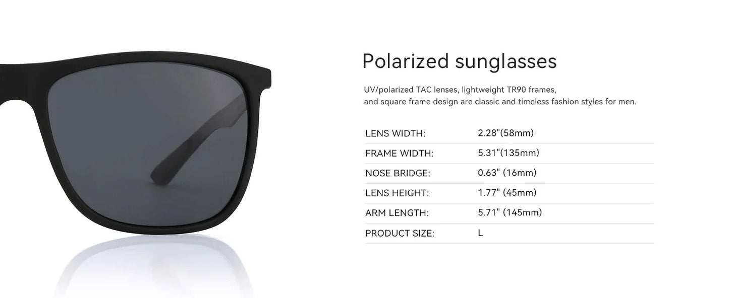 Carbon Fiber Prescription Sunglasses Square Polarized Optical Sun Glasses Shade for Driving Fishing Golf Sport