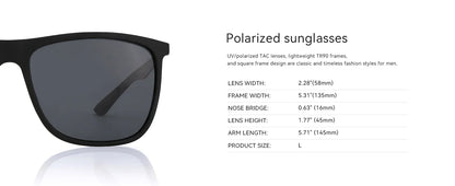 Carbon Fiber Prescription Sunglasses Square Polarized Optical Sun Glasses Shade for Driving Fishing Golf Sport