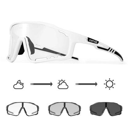 Color Photochromic Cycling Glasses MTB Sunglasses for Men Women Sport Speed Mountain Bike Bicycle Cycl Eyewear Goggle
