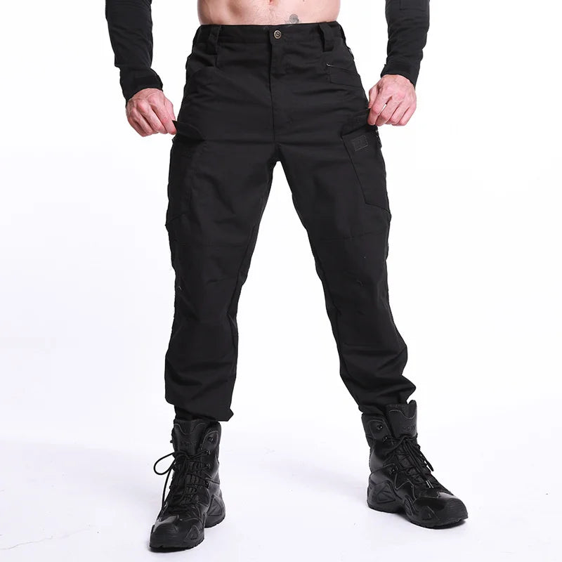Men New Tactical Pants Multiple Pockets Waterproof Abrasion Resistant Cargo Trousers Outdoors Hiking Climbing Training Pant