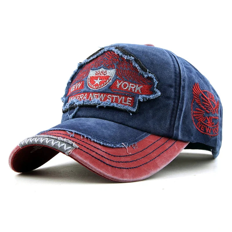 Unisex Washed Cotton Peaked Cap Fashion Letters Adjustable Snapback Baseball Caps For Men Women Hip Hop Dad Trucker Hat Bonnet