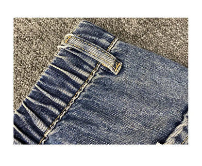 American Style Casual Faded Loose Straight Leg Jeans for Men Spring Autumn Wear Comfortable Wide Leg Pants Youth Fashion