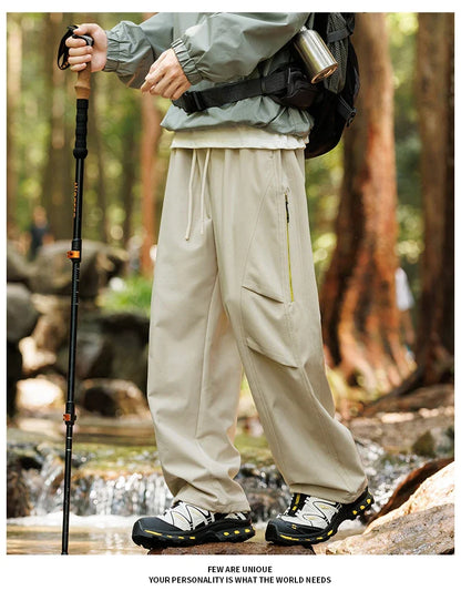 Outdoor Hiking Pants Male Waterproof Windproof Climbing Paratrooper Trousers Autumn Wear-Resistant Camping Cycling Cargo Pants