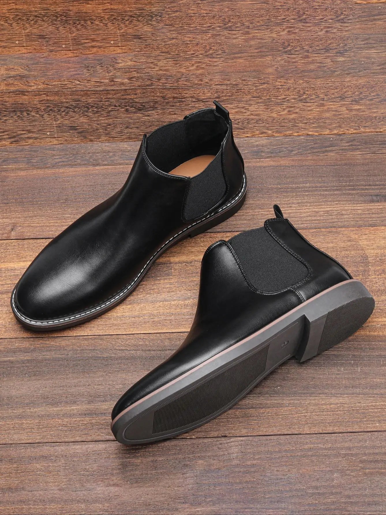 40~46 Chelsea Boots Men 2024 Brand Comfortable Fashion Leather Men Boots