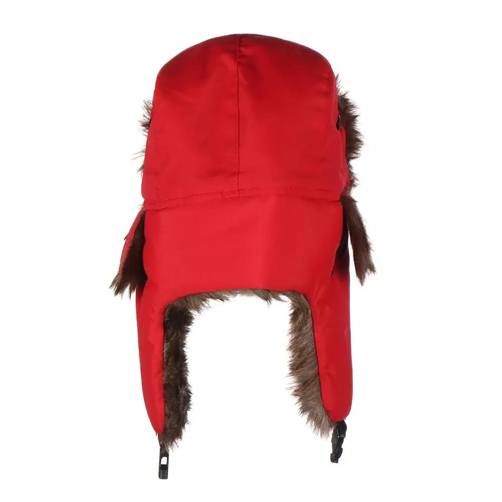 Men's Winter Trapper Aviator Trooper Earflap Warm Russian Waterproof Ski Hat Bomber Cap Russian Warm Ear Protectors Hats