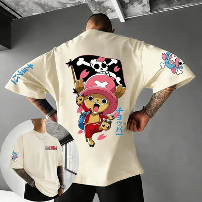 New Unisex Cotton T-shirt Tony Tony Chopper 2026 Summer Harajuku Anime Printed Large Loose Parent Short Sleeve