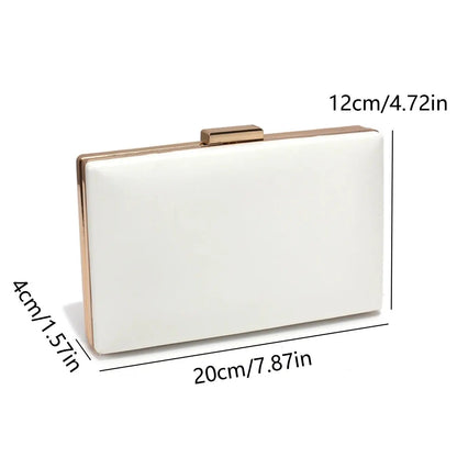 PU Fashion Female Evening Bags Golden Luxury Small Clutch Chain Shoulder Flap Design Handbags Purse