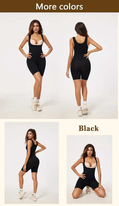 Women's One-Piece Tight Buttocks Control Lifting Shaping Shapewear Bodysuit Device High Waist Training Tight Fitting Clothing