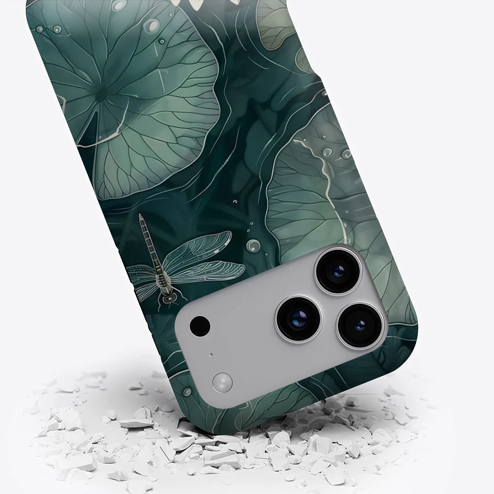 Lotus & Dragonfly Pond for Magnetic Phone Case for IPhone 17 16 15 14 13 Pro Max Plus Single Double-layer Tough Case