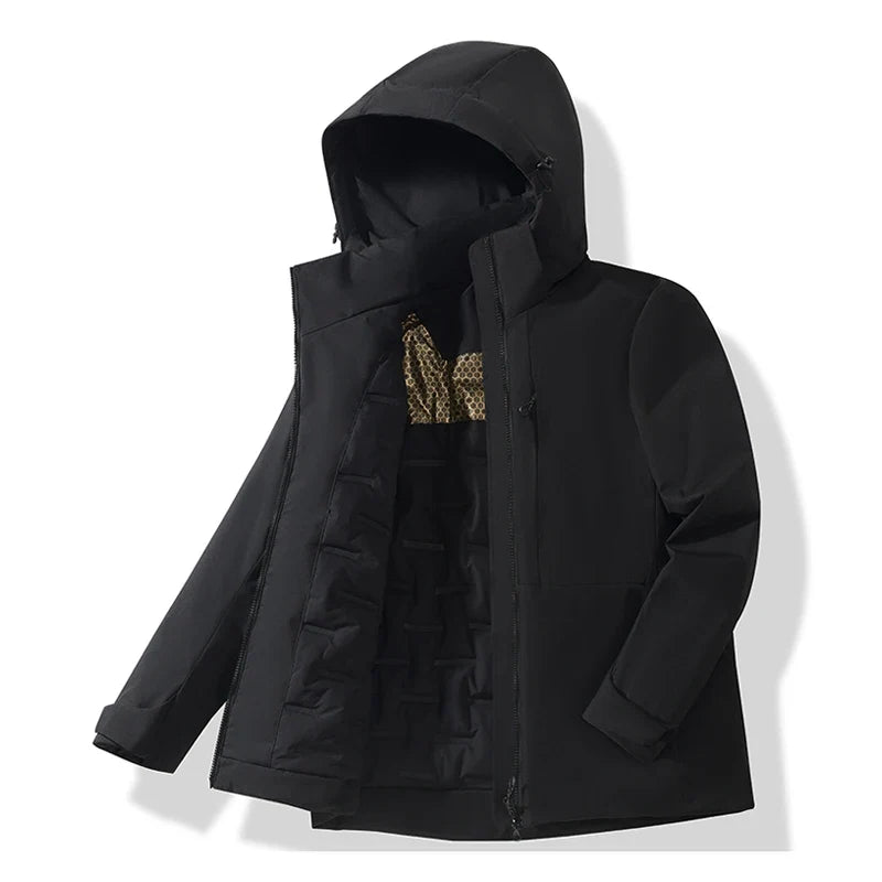 Unisex Waterproof Fleece Jackets Winter Windproof Thermal Windbreaker Men Women Hiking Camping Skiing Climbing Raincoat