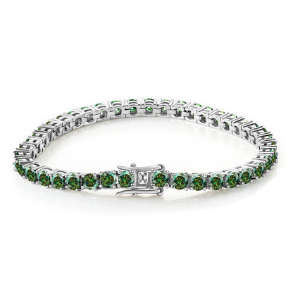 3mm Moissanite Tennis Bracelet Full Diamond GRA 925 Silver Plated 18k Wedding Party Jewelry Bracelets for Women Man