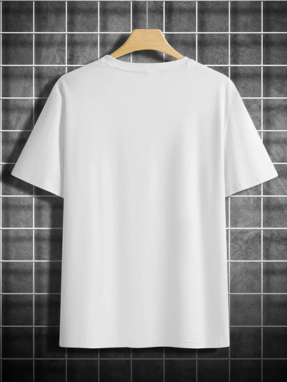 Men's summer 100% pure cotton Brooklyn New York graphic printed fashionable casual loose round neck short sleeved T-shirt top