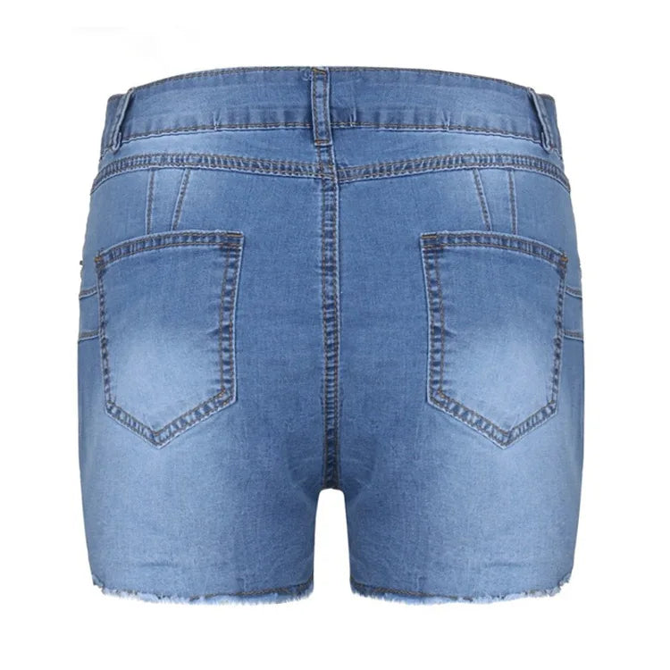 Sexy Hot Slim Denim Shorts Women Fashion Trendy All-match Solid Color Tight High Waist Short Jeans Lady Commuting Cowboy Outfits
