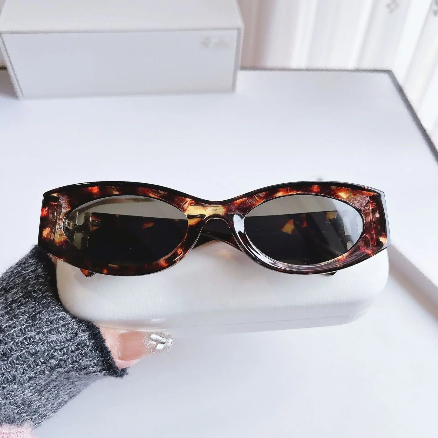 New Cat Eye Retro Fashion Sunglasses for Women Ins UV400 Vintage  UV400 Sun Glasses Gafas De Sol Vintage Sunglass Para Mujer