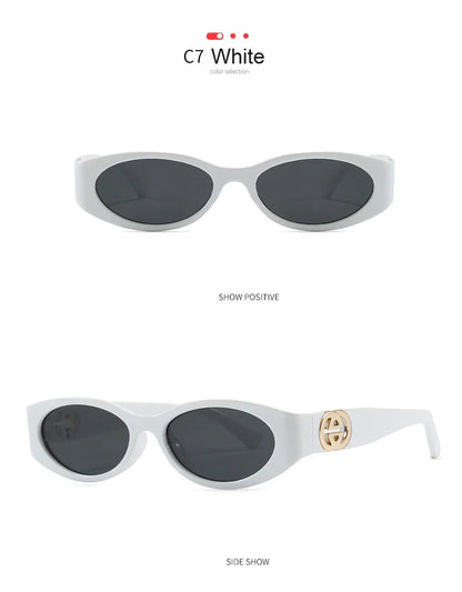 Cycling New Fashion Small Oval Sunglasses Vintage Men Women Personlity Small Frame Shades Sun Glasses Latest Popular UV400
