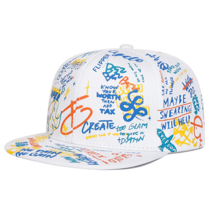 Unisex Colorful Letter Graffiti Printing Hip-hop Hats Spring Autumn Outdoor Adjustable Casual Baseball Caps Sunscreen Hat