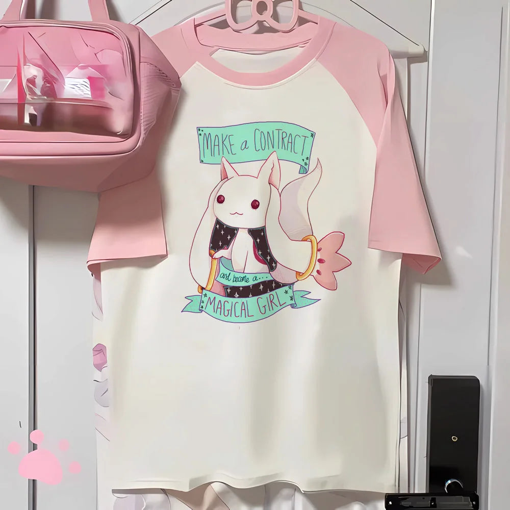 Madoka Magica t shirt women harajuku t-shirts female comic clothing