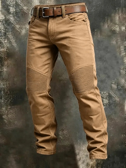 2026 New Large Pocket Loose Overalls Men's Outdoor Sports Jogging Tactical Pants Elastic Waist Pure Cotton Casual Work Pants